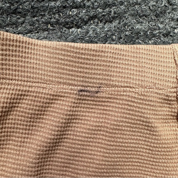 Reformation Pants Women Medium Tan Waffle Joggers Sweatpants Organic Cotton USA - Picture 3 of 15